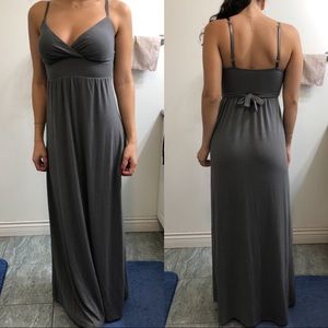 Lightweight grey maxi dress